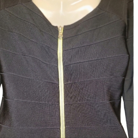 INC International Concepts Black 3/4 Length Sleeve Bandage dress - Picture 6 of 7